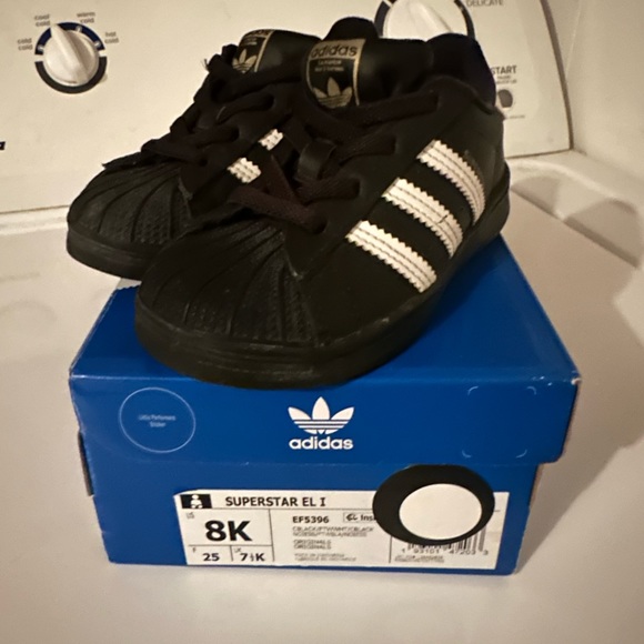 Black Adidas Shell Toes - Picture 6 of 6